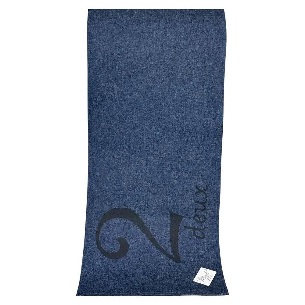 Country French Table Runner Deux 2 Farmhouse Denim Cotton Made in USA 72